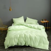 Wholesale Solid Color Brushed Quilt Cover Bedclothes Set Nihaojewelry sku image 26