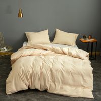 Wholesale Solid Color Brushed Quilt Cover Bedclothes Set Nihaojewelry sku image 9