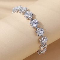 Creative Copper Zircon Small Snowflake Bracelet Wholesale Nihaojewelry sku image 2