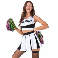 Wholesale Black White Cheerleading Uniform Suit Nihaojewelry main image 3