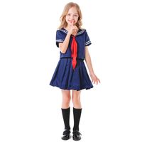 Wholesale Children's Dark Blue Sailor Split Pleated Skirt Nihaojewelry main image 3