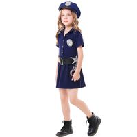 Robe De Policier À Bouton Bleu À La Mode Costume Pour Enfants En Gros Nihaojewelry main image 3