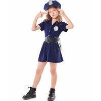 Robe De Policier À Bouton Bleu À La Mode Costume Pour Enfants En Gros Nihaojewelry main image 5