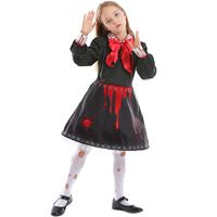 Halloween Party Horror Cursed Doll Children's Print Dress Wholesale Nihaojewelry main image 4