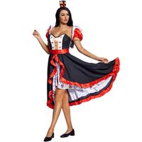 Wholesale Halloween Cosplay Red Poker Card Printing Queen Dress Nihaojewelry main image 4