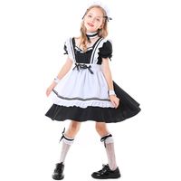 Enfants Vintage Noir Blanc Arcs Robe En Gros Nihaojewelry sku image 2