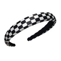 Fashion Black And White Grid Sponge Headband Wholesale Nihaojewelry main image 6