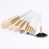 Fashion White Wooden Handle Small Floral Dragonfly Storage Bag Makeup Brush Set Wholesale Nihaojewelry main image 4