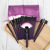Fashion Solid Color Handle Makeup Brush Set Portable Storage Bag Wholesale Nihaojewelry main image 4