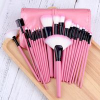 Fashion Solid Color Handle Makeup Brush Set Portable Storage Bag Wholesale Nihaojewelry main image 5