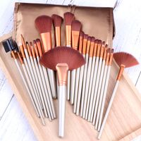 Fashion Solid Color Handle Makeup Brush Set Portable Storage Bag Wholesale Nihaojewelry sku image 1
