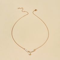 New Simple Pearl Pendent Alloy Necklace Wholesale Nihaojewelry sku image 1