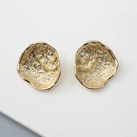Boucles D&#39;oreilles En Diamant Irrégulières Ovales De Coquille Géométrique De Mode En Gros Nihaojewelry sku image 1