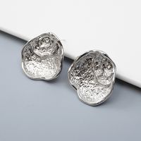 Boucles D&#39;oreilles En Diamant Irrégulières Ovales De Coquille Géométrique De Mode En Gros Nihaojewelry sku image 2