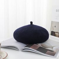 Women's Simple Style Solid Color Eaveless Beret Hat sku image 4