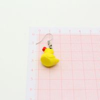 Shuo Europe And America Cross Border New Accessories Personality Yellow Duck Small Animal Earrings Earrings Irregular Three-dimensional Earrings main image 3