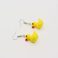 Shuo Europe Et En Amérique Croix Frontière Nouveaux Accessoires Personnalité Jaune Canard Petit Animal Boucles D'oreilles Boucles D'oreilles Irrégulière Trois-dimensions Boucles D'oreilles main image 6