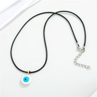 Wholesale Jewelry Blue Eye Dripping Oil Pendant Necklace Nihaojewelry main image 6