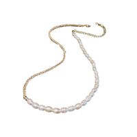 Baroque Pearl Rhinestone Chain Stitching Clavicle Chain Wholesale Nihaojewelry main image 6