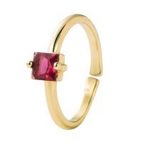 Simple Multi-color Diamond Copper Gold-plated Ring Wholesale Nihaojewelry main image 6
