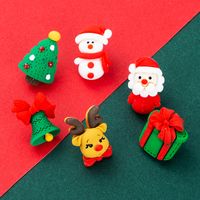 Christmas Series Resin Santa Claus Gift Earrings Wholesale Nihaojewelry main image 2