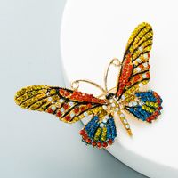 Fashion Butterfly Alloy Diamond Artificial Gemstones Women's Brooches main image 5