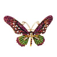 Fashion Butterfly Alloy Diamond Artificial Gemstones Women's Brooches main image 6