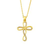 2022 New Zircon Cross Necklace For Women Ins Temperamental Minority Design Sense Clavicle Chain Neck Chain For Women Nky16 main image 4