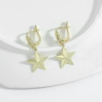 Korean Three-dimensional Eight-pointed Star Copper Earrings Wholesale Nihaojewelry main image 4