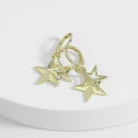 Korean Three-dimensional Eight-pointed Star Copper Earrings Wholesale Nihaojewelry main image 5