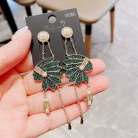 Retro Long Tassel Zircon Micro-inlaid Copper Earrings Wholesale Nihaojewelry main image 5