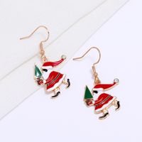 Cartoon Christmas Tree Santa Claus Seris Earrings Wholesale Nihaojewelry main image 4