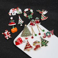 Großhandel Schmuck Weihnachtsbaum Schneemann Brosche Nihaojewelry main image 1