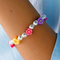 Wholesale Jewelry Imitation Pearl Flower Soft Pottery Bracelet Nihaojewelry main image 6