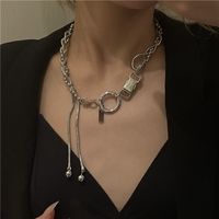 European And American Exaggerating High Quality Exaggerated Necklace Multi-layer Geometric Cross-knotted Round Beads Tank Chain Tassel Necklace For Women main image 1