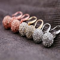 Fashion Inlaid Rhinestone Color Ball Tassel Earrings Wholesale Nihaojewelry main image 4