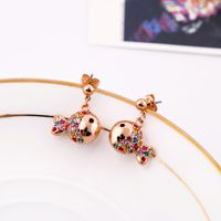 Korea Vintage Fish Inlaid Rhinestone Earrings Wholesale Nihaojewelry main image 3