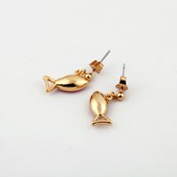 Simple Fashion Color Fish Inlaid Crystal Earrings Wholesale Nihaojewelry main image 6