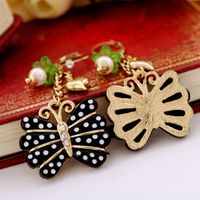 European And American Retro Diamonds Earrings Design Personality Spot Butterfly Studs Internet Celebrity Same Style Cold Style Ear Rings Fashion main image 3