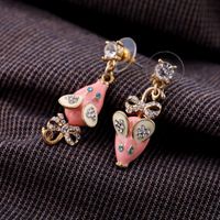 Vintage Eingelegte Strass Kleine Maus Asymmetrische Ohrringe Großhandel Nihaojewelry main image 4