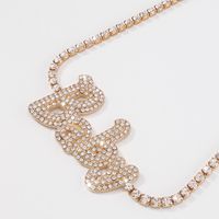 Wholesale Jewelry Full Diamond Letter Baby Pendant Necklace Nihaojewelry main image 5