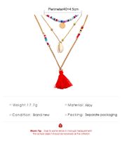 Wholesale Jewelry Retro Multi-layer Hand-woven Shell Pendant Tassel Necklace Nihaojewelry main image 6