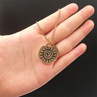 Retro Sun Oil Dropped Stainless Steel Necklace Wholesale Nihaojewelry main image 3