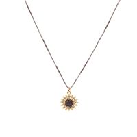 Foreign Trade Ornament European And American Ins Simple Hip Hop Sunflower Copper Diamond-studded Necklace Pendant Internet Influencer Fashionmonger Smiley Face Accessories main image 5
