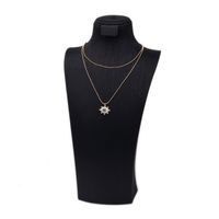 Simple Double Layer Gold-plated Beads Resin Eye Pendant Necklace Wholesale Nihaojewelry main image 5
