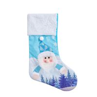 Hong Kong Love New Style With Light Christmas Stockings Blue Old Snowman Glowing Candy Bag Christmas Shu Decorative Gift Socks main image 6
