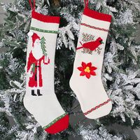 Hong Kong Amour Croix-frontière De Noël Chaussettes Tricoté Cadeau Sac Long Sac De Bonbons De Noël Pendentif Arbre De Noël Décoration Fournitures main image 1