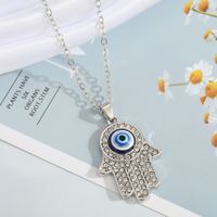 Turkey Blue Eye Pendant Alloy Diamond Necklace Wholesale Nihaojewelry sku image 9