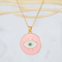 Turkey Blue Eye Pendant Alloy Diamond Necklace Wholesale Nihaojewelry sku image 5