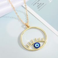Turkey Blue Eye Pendant Alloy Diamond Necklace Wholesale Nihaojewelry sku image 10
